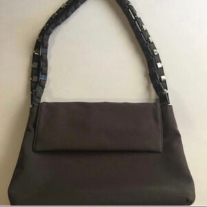 SALVATORE FERRAGAMO Chain Link Shoulder Bag Brown